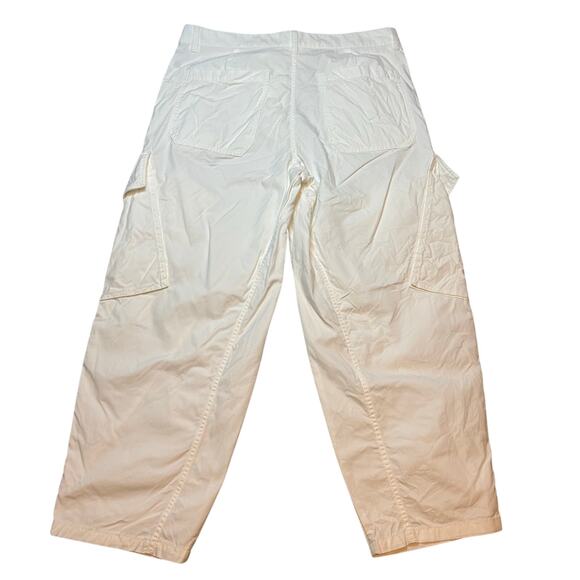 NWT J.Crew White Barrel-Leg Utility Cargo Pants Cotton Twill Size 12 - Picture 7 of 10